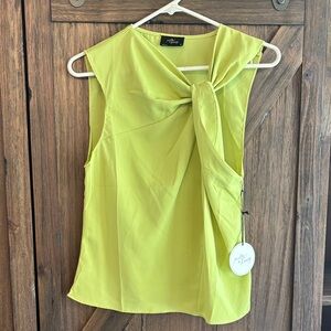 Lime Green Sleeveless Blouse